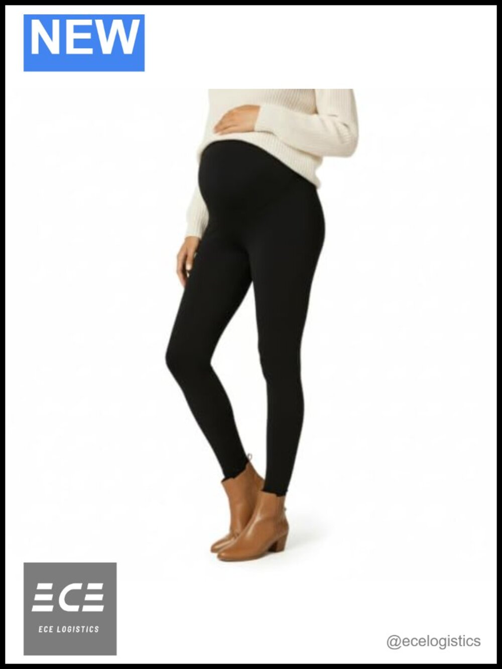 Fleece Lined Maternity Leggings Over Belly High Rise Winter Yoga Pants